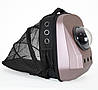 Рюкзак для перенесення котів та собак розсувний з ілюмінатором CosmoPet CP-22 Pink, Gp, фото 3