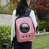 Рюкзак для перенесення котів та собак розсувний з ілюмінатором CosmoPet CP-22 Pink, Gp, фото 7
