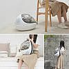 Рюкзак-переноска + лежак для котів та собак 44x35x32 см CosmoPet CP-29 White, Gp, фото 6