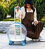 Візок переноска для котів та собак на колесах з телескопічною ручкою CP-302 47х42х24 см, Gp, фото 7