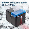 Чековий POS-принтер Xprinter XP-Q80K USB+LAN із захищеним корпусом від води та пилу Black, Gp, фото 3