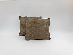 Наволочка  Pike, 100% бавовняне, капучино колір, 40см х 40см - 2шт