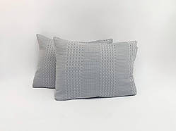 Наволочка  Pike, 100% бавовняне, Сірий колір, 50см х 70см - 2шт