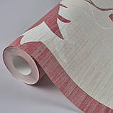 Шпалери вінілові на флізеліні 0.53 × 10.05 м Marburg 54249, бежеві з червоним — для спальні, вітальні, коридору, фото 5