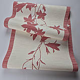 Шпалери вінілові на флізеліні 0.53 × 10.05 м Marburg 54249, бежеві з червоним — для спальні, вітальні, коридору, фото 4