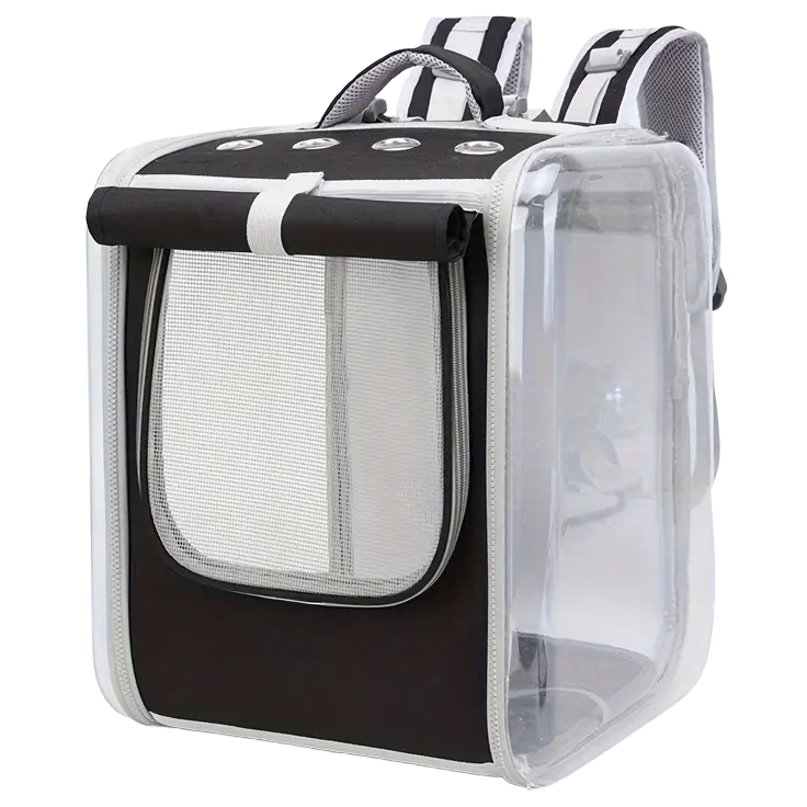 Рюкзак-переноска для тварин із прозорими стінками CP-64 Black, Gp, фото 1