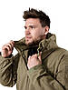 Тактична демісезонна куртка Eagle Soft Shell JA-23 на флісі Green Olive S, Gp, фото 6