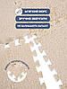 Килимок пазл з ворсом плюшевий 20 шт (30x30 см) (мат-татами, ластівчин хвіст) рожево-білий, Gp, фото 2