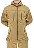 Тактична куртка Eagle Soft Shell JA-01-0 з флісом Пісок (Койот) 3XL, Gp, фото 2