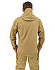 Тактична куртка Eagle Soft Shell JA-01-0 з флісом Пісок (Койот) 3XL, Gp, фото 5