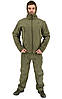 Зимова тактична куртка Eagle Soft Shell WJ-17 (3 в 1) з флісом Green Olive L, Gp, фото 5