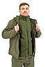 Зимова тактична куртка Eagle Soft Shell WJ-17 (3 в 1) з флісом Green Olive L, Gp, фото 6