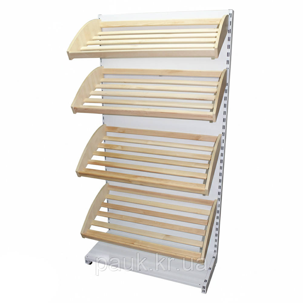 Хлібний стелаж торговий 1900*950 мм ТИП 9, хлібний стелаж Рістел, стелаж в магазин для хлібних виробів, фото 1