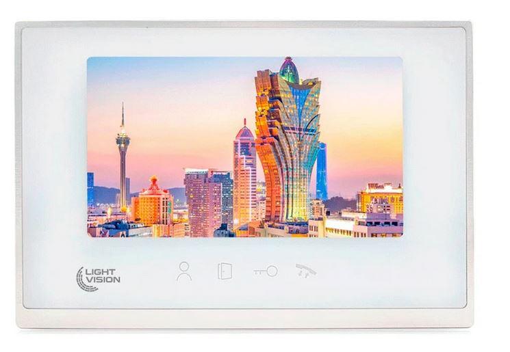 Відеодомофон 7" Light Vision MACAO FHD White, фото 1