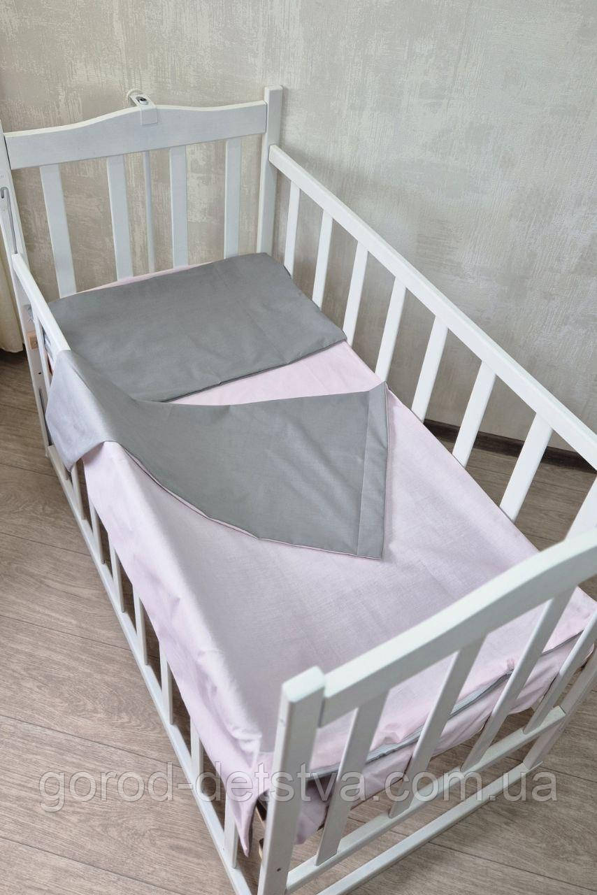 Комплект постільної білизни в дитяче ліжечко 120*60 см наволочка підковдра простирадло, фото 1