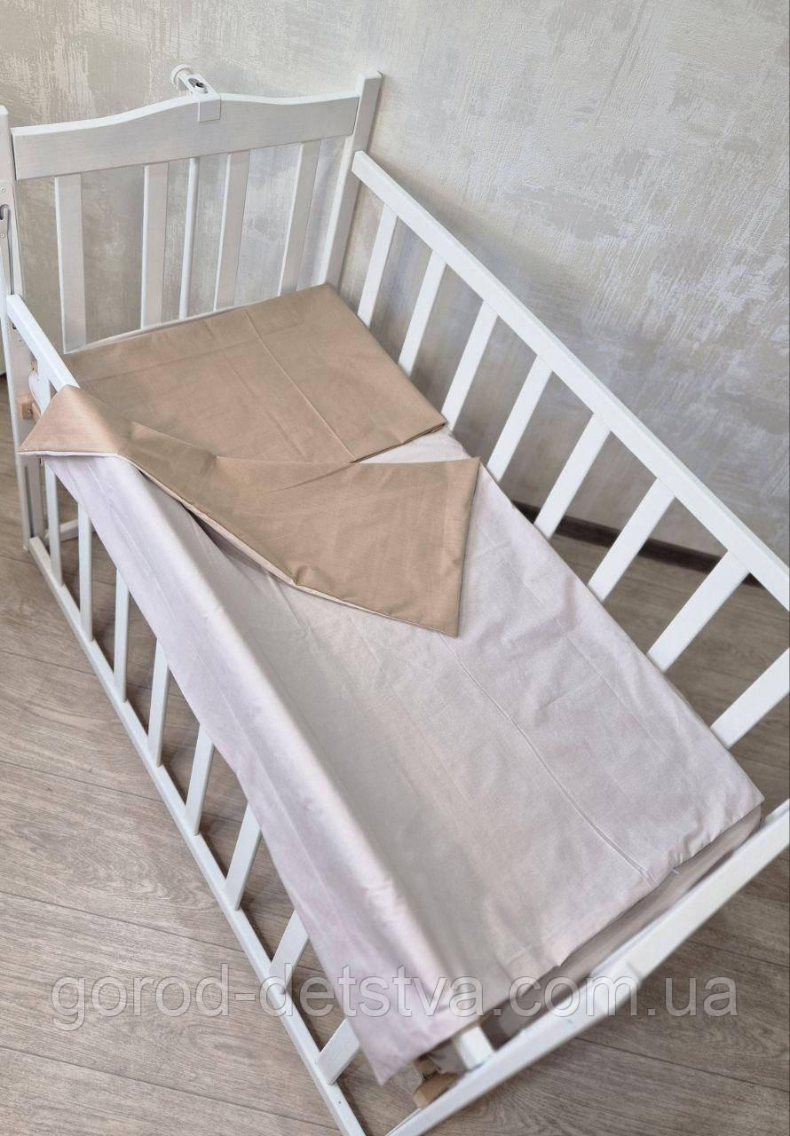 Комплект постільної білизни в дитяче ліжечко 120*60 см наволочка підковдра простирадло, фото 1