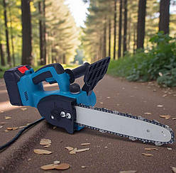 Акумуляторна ланцюгова міні електропила 12" з масляним баком та 2 акумуляторами. Гілкоріз для догляду за садом