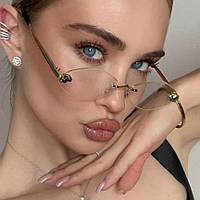 Сонцезахисні окуляри унісекс ромби Panthere без оправи іміджеві градієнт прозорі