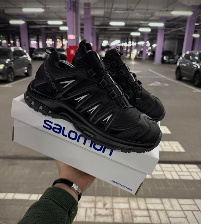 Термо кросівки Salomon XA Pro gore-tex Waterproof Black чоловічі Саломон Гортекс чорні водостійкі теплі осінь зима GTX, фото 1