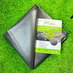 Агроволокно чорне пакетоване 90 г/м² 1.60×10 м Garden Flora —Спанбонд для мульчування, укриття від бур’янів