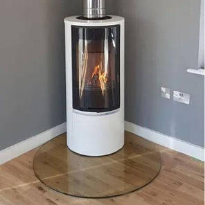 Підставка під піч скляна кругла Ø 1000 мм товщина - 6 мм (бронза), фото 2