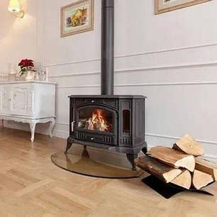 Підставка під піч скляна прямокутна заокруглена 900х800 мм товщина - 6 мм (бронза), фото 2