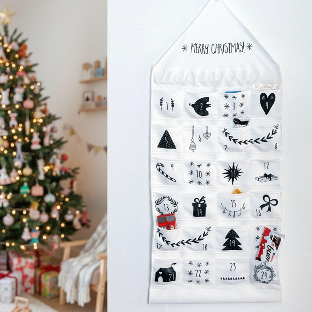 Різдвяний адвент-календар з кишенями Будиночок на 24 дні (англійською), фото 1