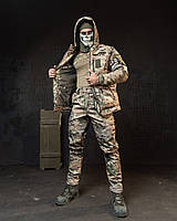 Тактичний зимовий костюм мультикам на Omni-Heat, чоловіча військова зимова форма softshell multicam тепла зсу