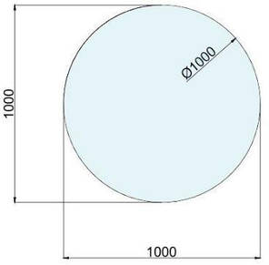 Підставка під піч скляна кругла Ø 1000 мм товщина - 6 мм (бронза), фото 3