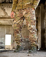 Тактичні штани soft shell multicam джогери на флісі, військові штани софтшелл мультикам армійські на флісі зсу