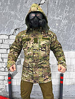 Зимняя тактическая куртка бушлат мультикам на синтепоне, зимний бушлат multicam армейская куртка зсу Warmest