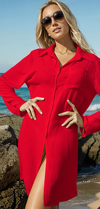 Туника Жоржетта Fuba 1-006 красный(В НАЛИЧИИ ТОЛЬКО 42  44 46  УКР р-ры), фото 1