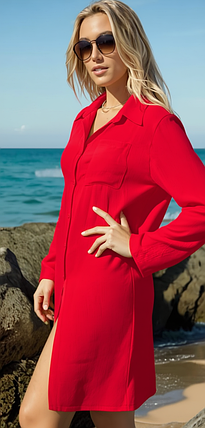 Туника Жоржетта Fuba 1-006 красный(В НАЛИЧИИ ТОЛЬКО 42  44 46  УКР р-ры), фото 2