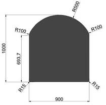 Підставка під піч сталева прямокутна заокруглена 1000х900 мм товщина - 2 мм (чорна), фото 4