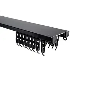 Карниз для штор широкий дворядний з комплектацією чорний