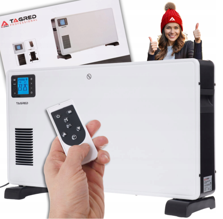 Обігрівач електричний конвектор з пультом Tagred Turbo TA942 2300 W