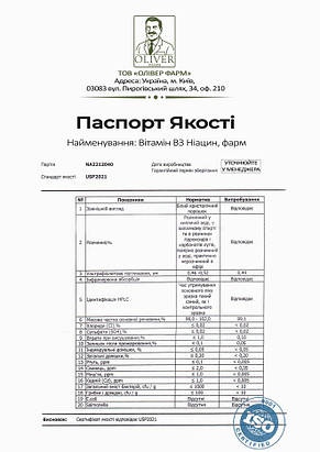 Вітамін B3 Ніацин PROFIPROT 1 кг, фото 4