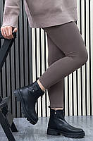 Черевики жіночі зимові " ШКІРА " 6 пар у ящику чорного кольору 36-41, фото 4