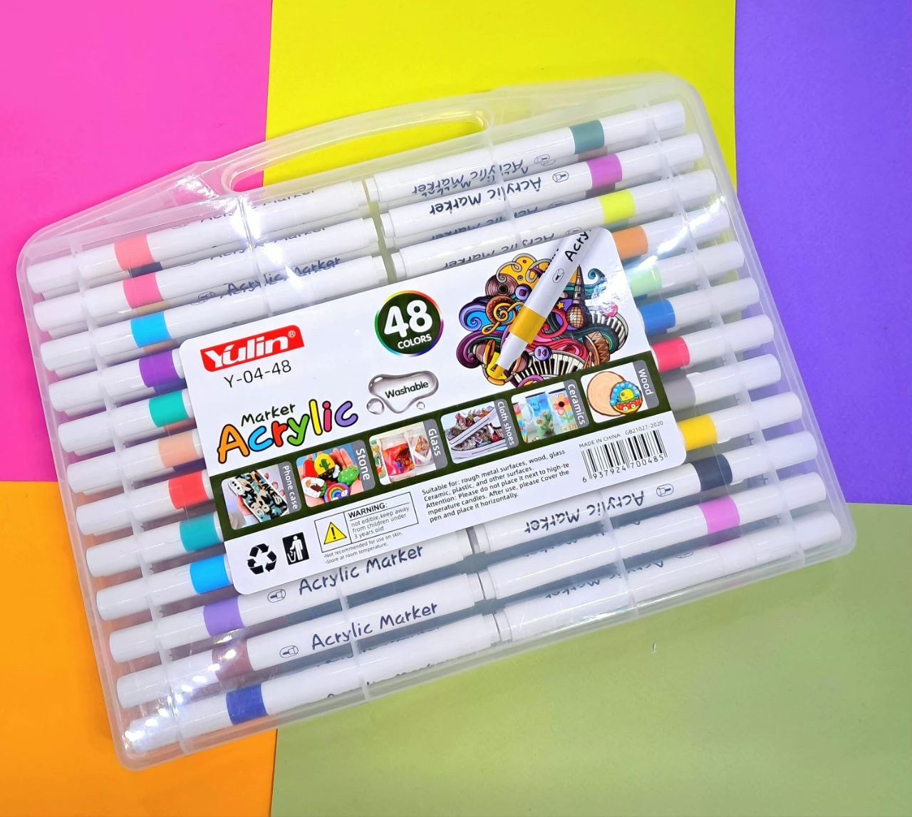 Маркери акрилові 48 кольорів, фото 1