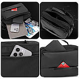 WEPOWER Модна чоловіча горизонтальна сумка через плече, водонепроникна., фото 9