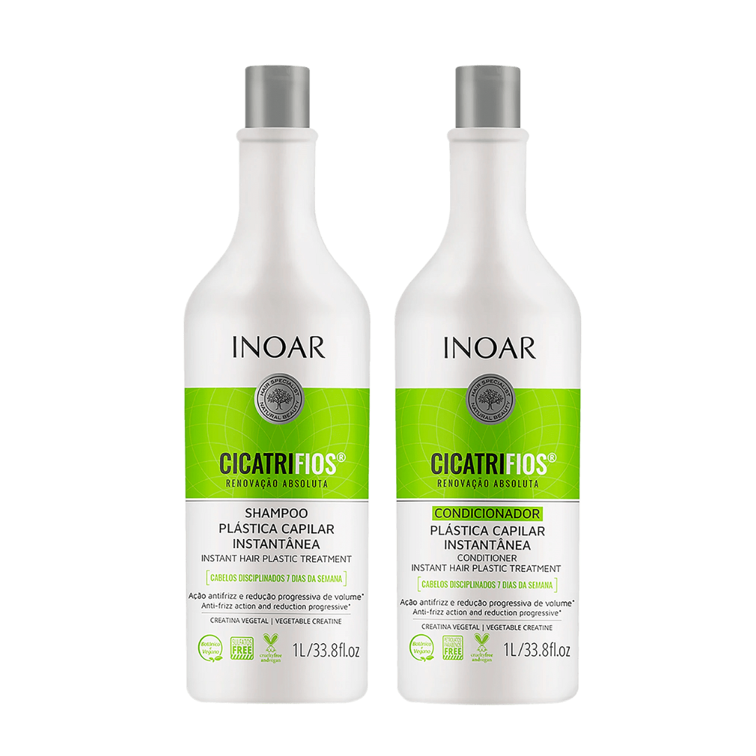 Безсульфатний шампунь та кондиціонер з Вітаміном Е для фарбованного волосся, Іноар Ідеальний колір, 2*1000 мл, фото 1