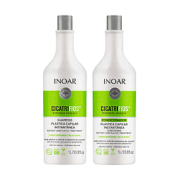 Безсульфатний шампунь та кондиціонер з Вітаміном Е для фарбованного волосся, Іноар Ідеальний колір, 2*1000 мл