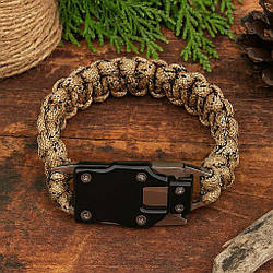 Браслет з ножем із паракорду, Пісок / Тактичний браслет / Браслет для виживання