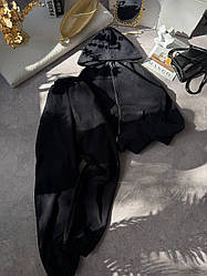 Жіночий базовий теплий осінній костюм двойка кофта худі на блискавці штани на манжеті двосторонній фліс полар