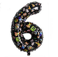 Фольгована цифра Slim STAR Maincraft 6 30" (76см) у пакуванні