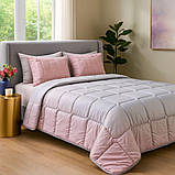 Набір полуторний WomenTime IDEIA ковдра 140х210 та подушка 50х70 антиалергенний, штучний пух + маска для сну, фото 2