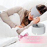 Набір полуторний WomenTime IDEIA ковдра 140х210 та подушка 50х70 антиалергенний, штучний пух + маска для сну, фото 4