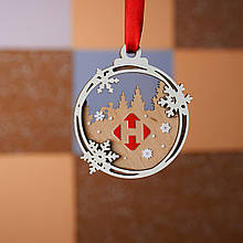 Новорічні іграшки з логотипом 3-х шарові. Корпоративні новорічні іграшки та прикраси. Іграшки з лого. Брендовані подарунки