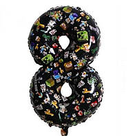 Фольгована цифра Slim STAR Maincraft 8 30" (76см) у пакуванні