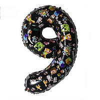 Фольгована цифра Slim STAR Maincraft 9 30" (76см) у пакуванні